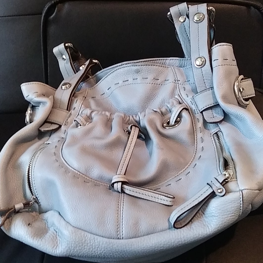 Blue leather Makowsky handbag almost new